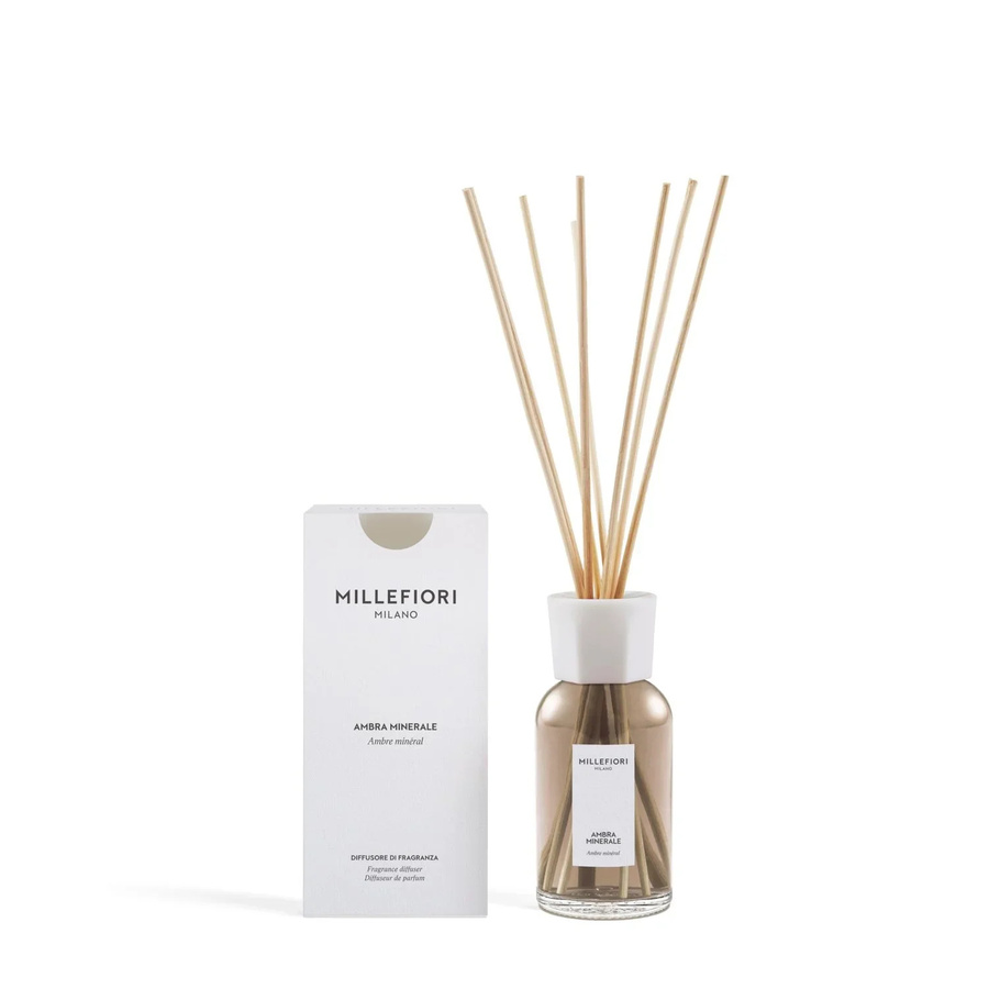 Millefiori Milano Raumduft-Diffusor mit Stäbchen Ambra Minerale 250 ml - Bild 1