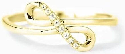 Huitan Ring, Schleifen-Design, Kupfer, Gold, Zirkonia, Damen - Bild 1