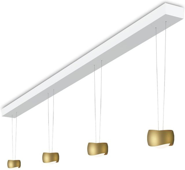 Oligo Curved Slack-Line LED-Pendelleuchte 4-flammig in Bronze und Weiß matt mit Tunable White (2200K - 5000K) und Casambi-Steuerung - Bild 1