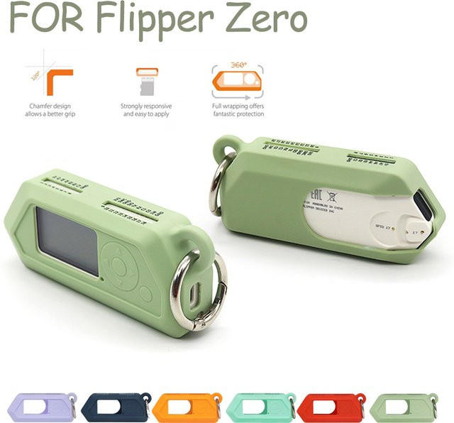 Shunmaii Silikon Schutzhülle für Flipper Zero in Grün mit Schnalle und GPIO-Pin-Öffnungen - Bild 1