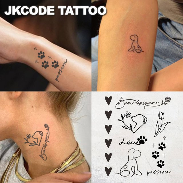 JKCODE TATTOO Temporäre Tattoo-Aufkleber, 12 Muster, Unisex - Bild 1