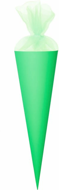 Rico Design Schultüte Rohling mit Tüllverschluss in Neon Grün - Bild 1