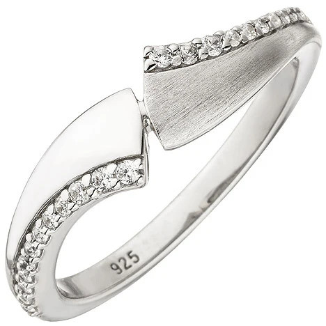 Colfem Ring 925 Silber, Zirkonia, Damen, Ringgröße 52 - Bild 1