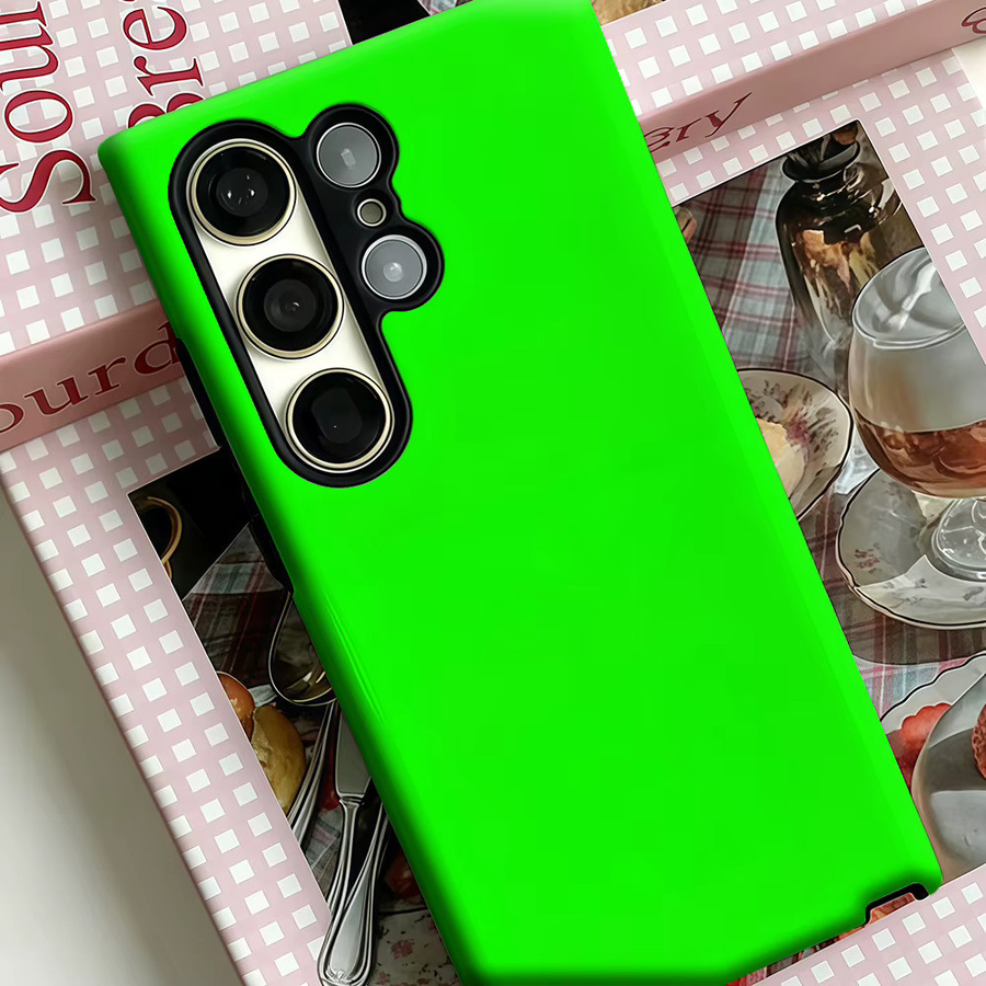 Stoßfeste Doppelschicht Handyhülle für Samsung Galaxy S25 Ultra, S24 und S23 Ultra Plus in Grün - Bild 3