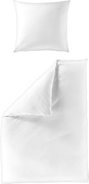 Bierbaum Bettwäsche aus Mako-Satin in Weiß mit 2 Kissen, B/H: 240 x 220 cm und Kissen: 80 x 80 cm - Bild 1