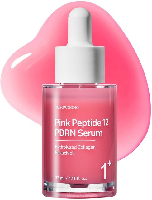 TOSOWOONG Pink Peptide 12 PDRN Serum, 33 ml, Peptide, Niacinamid - Bild 1