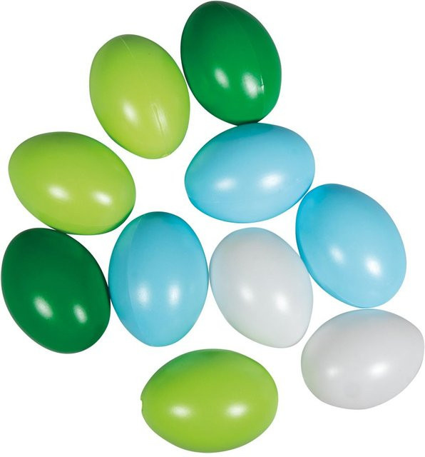 Rayher Deko-Eier für Ostern in Pastell-Blaugrün und Multi aus Kunststoff, Höhe: 6,0 cm, Breite: 6,0 cm, Tiefe: 10,0 cm - Bild 1
