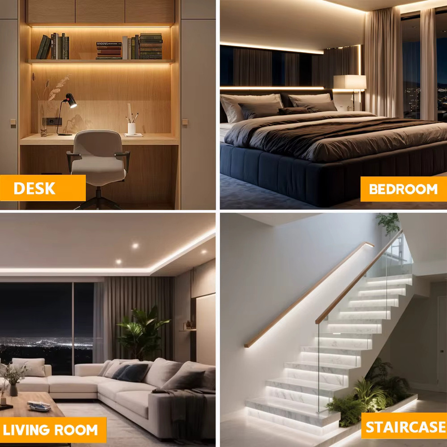 KISUFU COB-LED-Streifen als lineare Lampe, superhelles flexibles Band mit hoher LED-Dichte, Farbe: Weiß - Bild 6