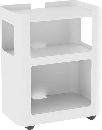 Value Multifunktionswagen System Trolley Weiß mit 3 Fachböden B/H/T: 46 x 60,6 x 29 cm - Bild 1