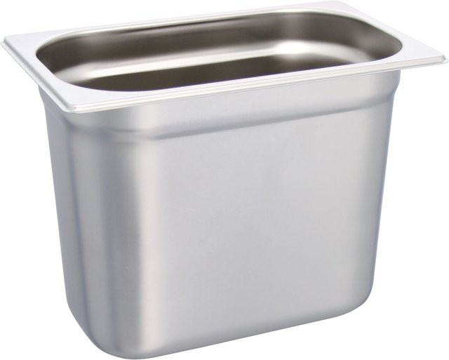 Schneider GN 1/4 Gastronormbehälter aus Edelstahl in Silber, Volumen: 4,8 l, Tiefe: 20 cm - Bild 1