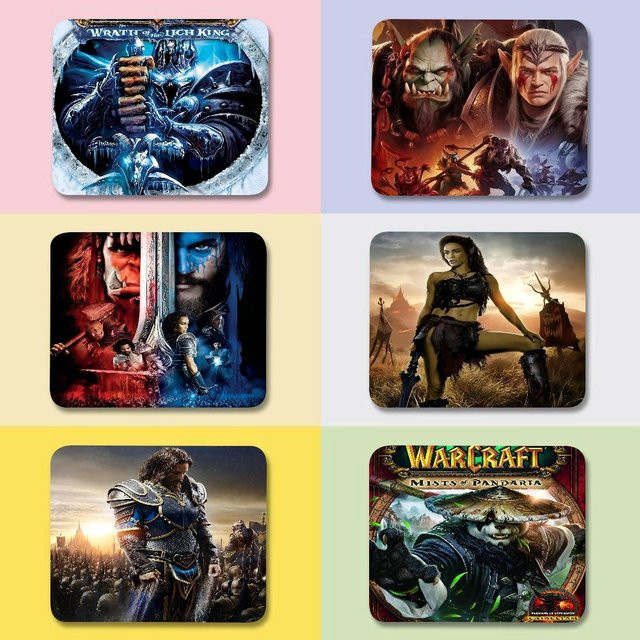 Rastar Mauspad World of Warcraft Design, Mehrfarbig, Computertischunterlage aus Naturkautschuk - Bild 1