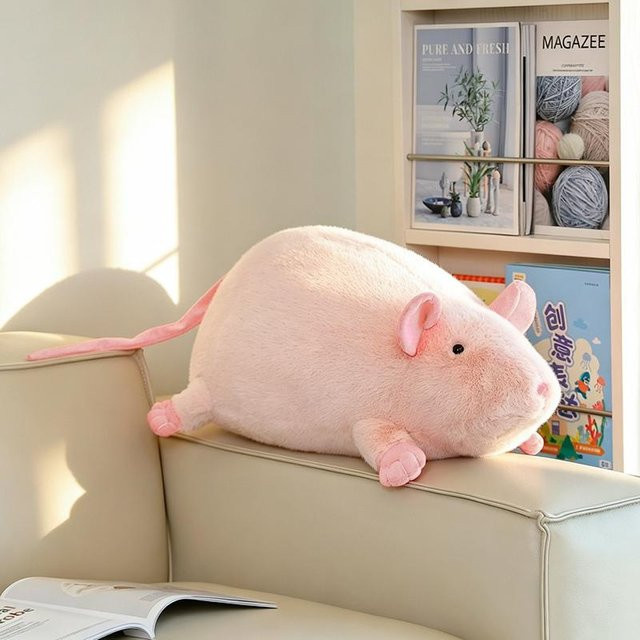 Yiran Health & Beauty Simulation Maus Plüschkissen, Tierpuppe, 60cm - Bild 1
