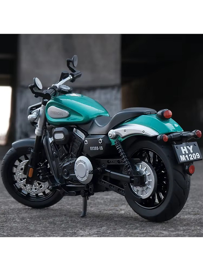 Benda Chinchilla HY300 Druckguss-Motorradmodell, 1:12, mit Sound & Licht - Bild 1