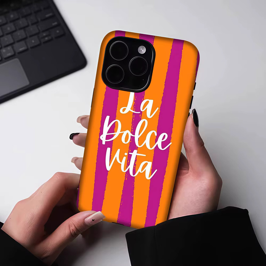 Aurbe Dolce Vita Charm Case 2-in-1 MagSafe Hülle mit mattem Schutzfilm für iPhone 17 16 15 14 Plus Pro Max, Stoßfeste Hartschale, Multicolour - Bild 5