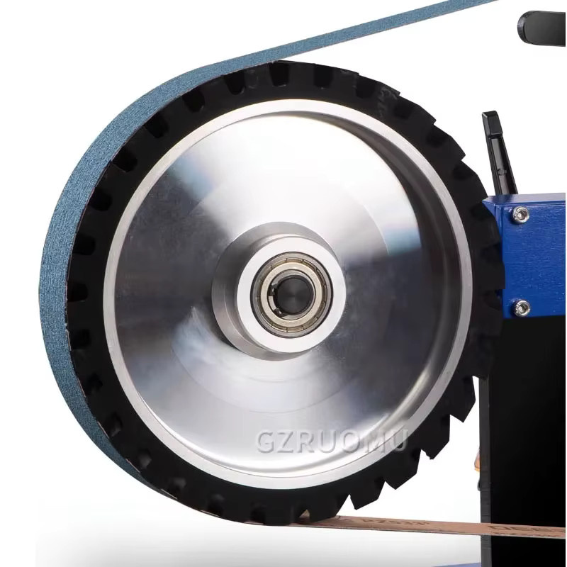 GZRUOMU Elektrische Bandschleifmaschine und Polierer mit 3 Geschwindigkeitsmodi, 2,2 kW, Blau - Bild 2