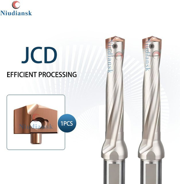 JCD Krone Bohrer Bit mit interner Kühlung für CNC Drehmaschinen in Silber - Bild 1