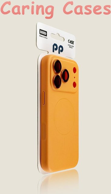 Caring Cases MagSafe Silikon Hülle mit Kameraobjektivschutz für iPhone 17 16 15 14 13 12 11 in Neon-Limettengrün - Bild 1