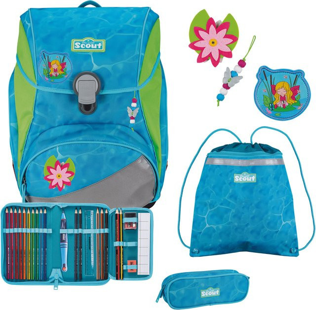 Scout Alpha Schulranzen-Set 4-teilig DIN in Water Lily Blue - Bild 1