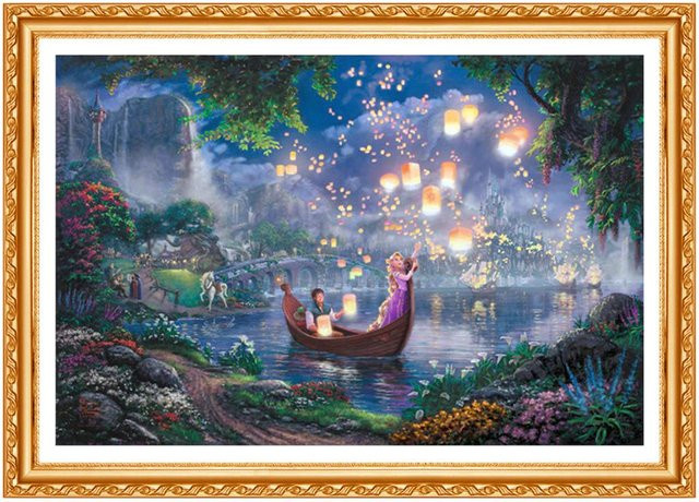 FIYO Diamantmalerei Set Märchen Portrait in Grau und Multicolour, Breite: 30 cm, Höhe: 20 cm - Bild 1