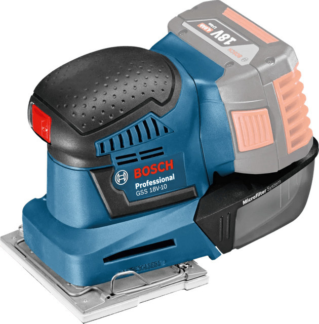 Bosch Professional Akku-Schwingschleifer GSS 18V-10 Solo in Blau - Bild 5