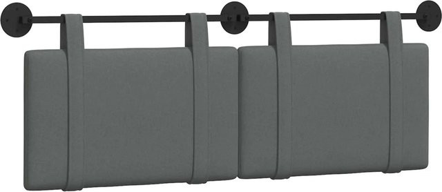 vidaXL Wandmontiertes Polsterpaneel in Dunkelgrau, Breite: 130 cm, Höhe: 55 cm, Tiefe: 5 cm - Bild 1