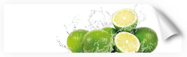 Myspotti Küchenrückwandfolie Aqua Limette Selbstklebend, Farbe: Green, B: 220 cm, H: 60 cm - Bild 1