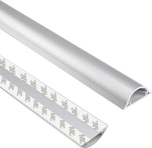 TRU COMPONENTS Kabelbrücke 1572569 aus PVC in Silber mit 1 Kanal und 1 m Länge - Bild 1