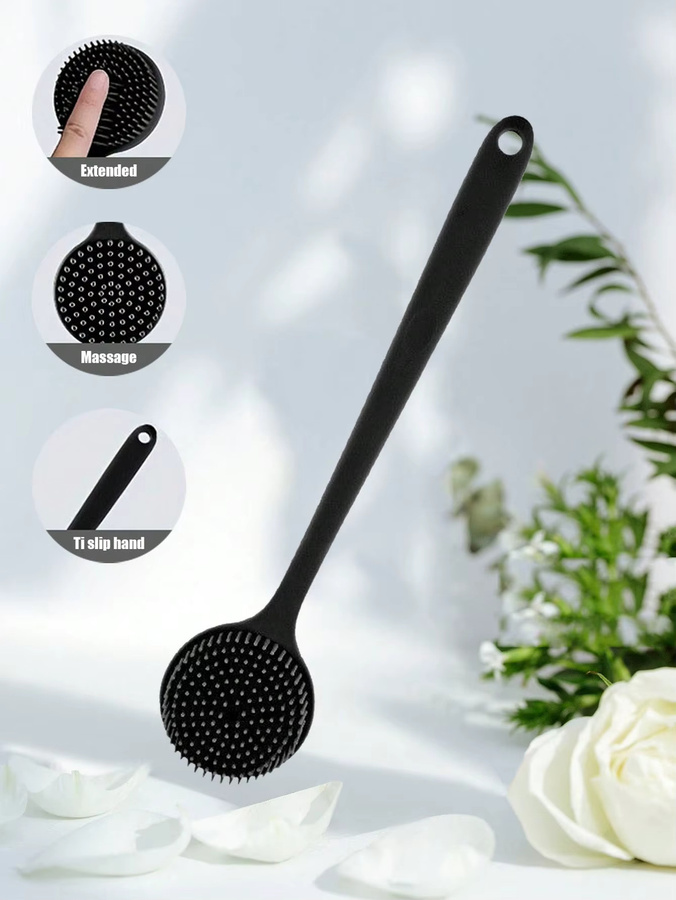 Silikon-Rückenschrubber und -Massager, doppelseitige Peelingbürste, Unisex - Bild 3