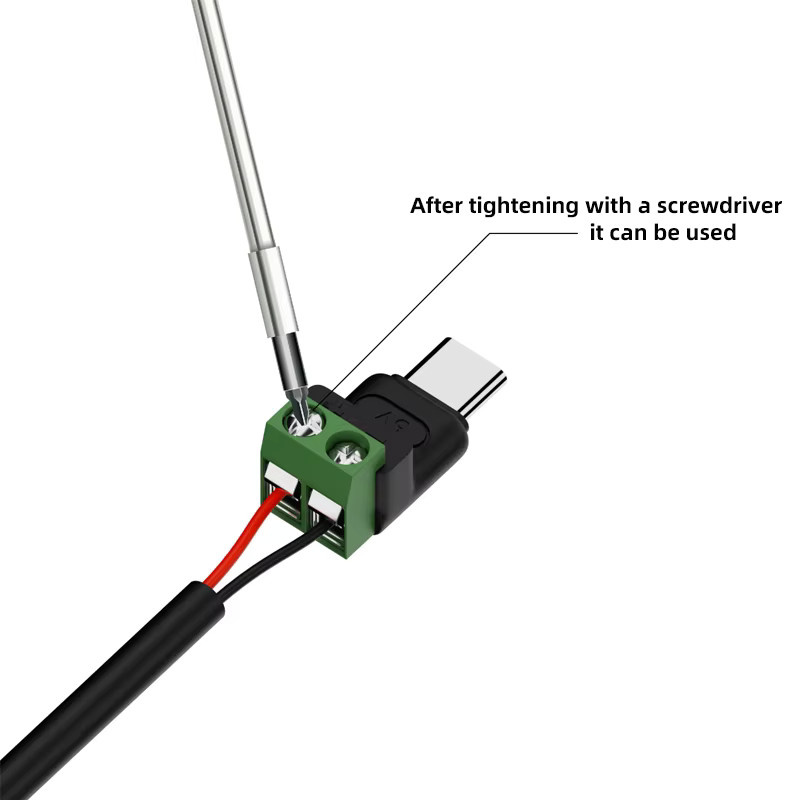 Geris Power USB-C auf 2 Pin Netzstecker Adapter DC 5V OTG Konverter für Telefon, Laptop und Computer - Bild 2