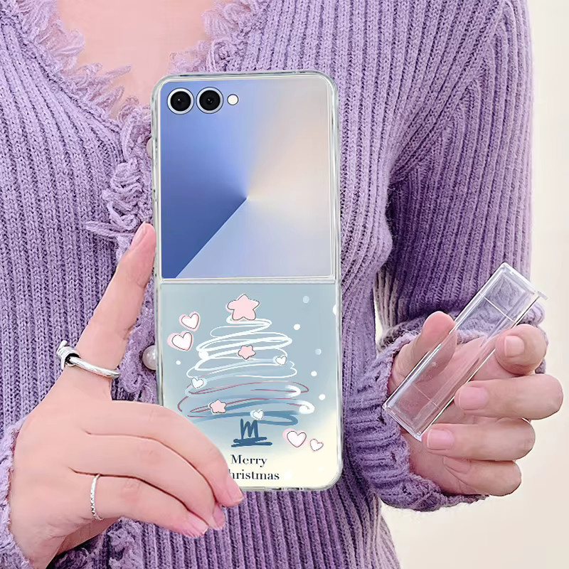 Frohe Weihnachten Handyhülle aus hartem PC für Samsung Galaxy Z Flip 7 FE, Z Flip 6, Z Flip 5, Z Flip 4 und Z Flip 3, transparent - Bild 2