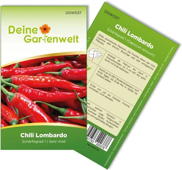 Deine Gartenwelt Chili Lombardo Gemüsesamen - Bild 1