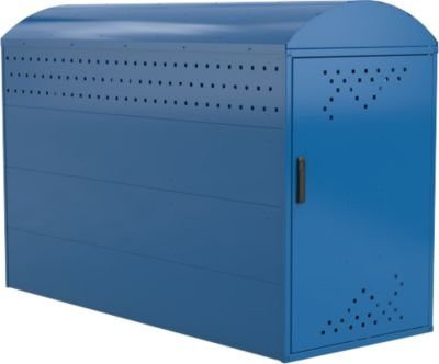 Fahrradgarage BikeBox 1 mit Bogendach in Enzianblau RAL 5010 - Bild 1