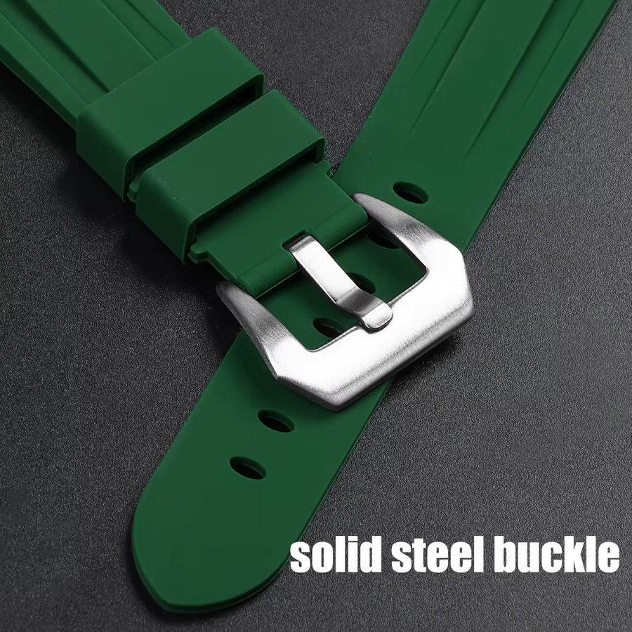 Uhrenarmband Silikon, Edelstahl, Unisex - Bild 1