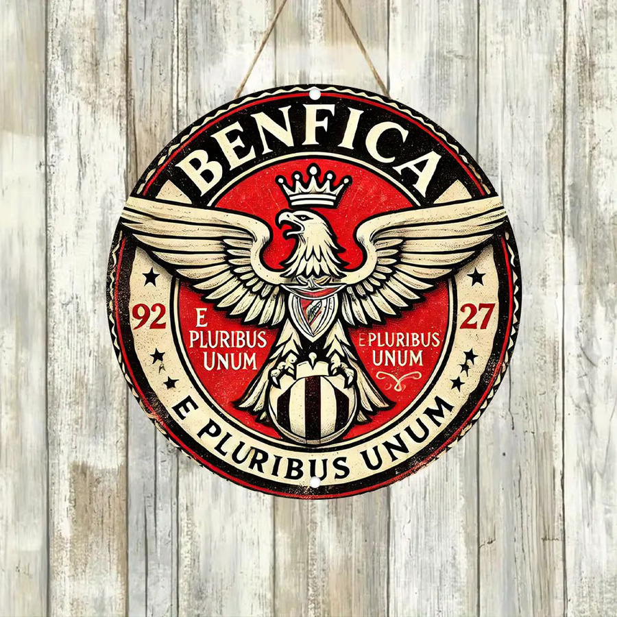 Potdemiel Benfica Football Club Wanddekoration aus Metall, rund, rot, Durchmesser: 20 cm - Bild 4