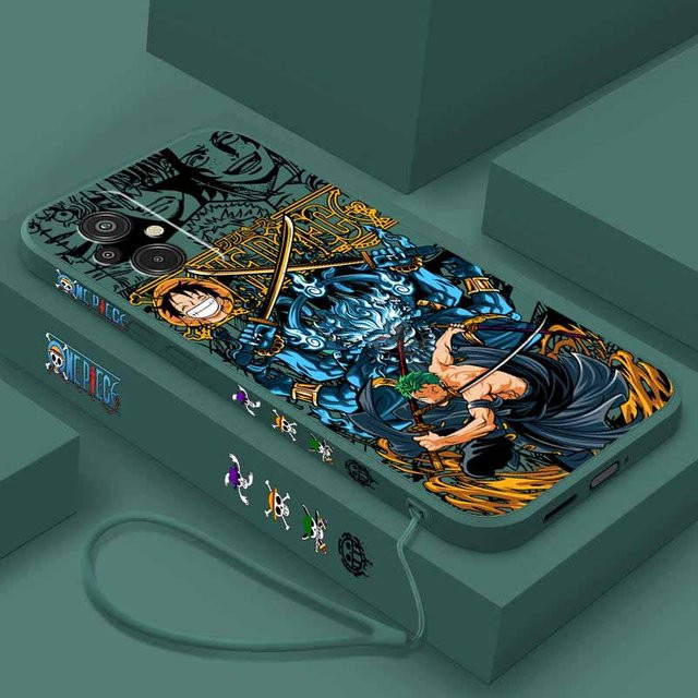 One Piece Luffy Zoro Handyhülle aus Silikon für Xiaomi Redmi Note 15 14 13 12S 12 11 10 mit Liquid Rope Design - Bild 1