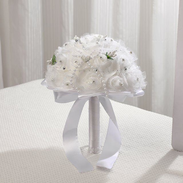 Elegantes künstliches Blumenarrangement TRUE LOVE GIFT in Weiß für Hochzeiten und Bankettdekorationen - Bild 1