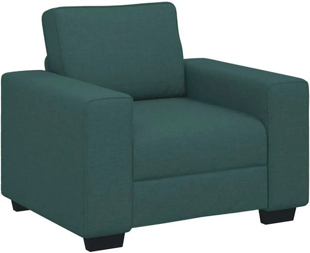 vidaXL Sessel Dunkelgrün mit Stoffbezug und Armlehnen B/T/H: 100 x 77 x 82 cm - Bild 1