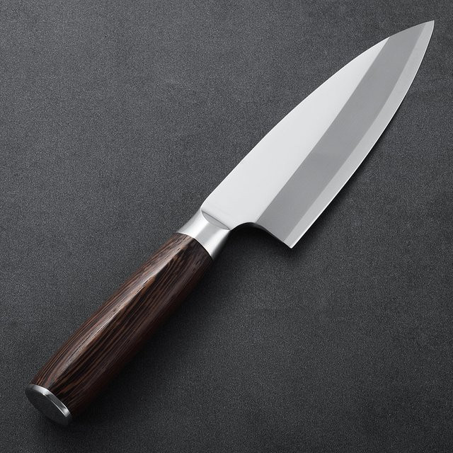 Japanisches Sashimi Sushi Messer Set aus Edelstahl in Silber für professionelles Fischschneiden und Schnitzen - Bild 1
