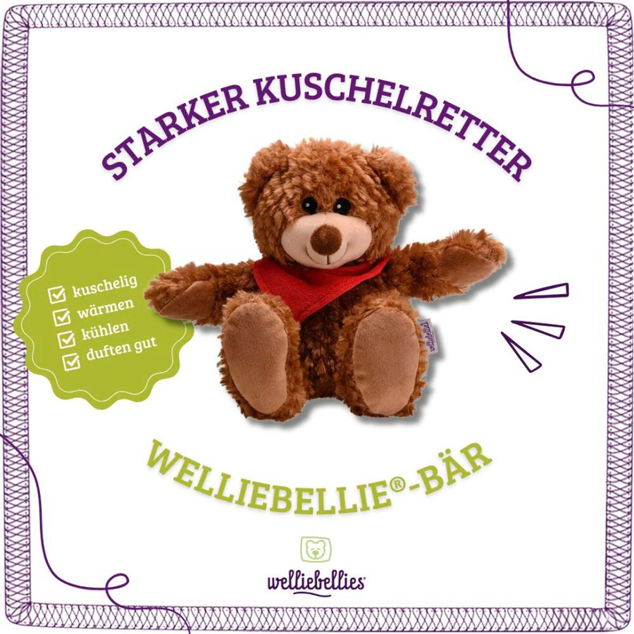 Welliebellies Wärmekuscheltier aus Plüsch in Braun, maschinenwaschbar - Bild 2
