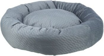 Trixie Hundebett Alena rund aus Velvet in Blau mit abnehmbarem Bezug und rutschfester Unterseite, Durchmesser: 50 cm - Bild 1