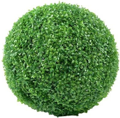 Jijijing Künstlicher Buchsbaum in Kugelform, UV-beständig und realistisch, Grün, Durchmesser: 23 cm - Bild 1