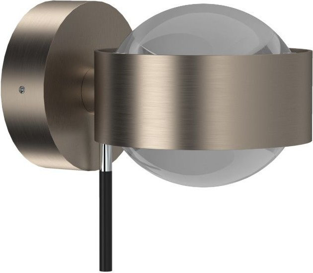 Top Light Puk Mini Wall Wandleuchte in Nickel matt mit mattem Glas - Bild 1