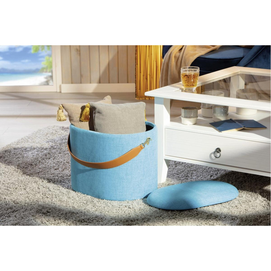Inter Link Hocker Dilia mit Stauraum und Griff in Blue, B/H/T: 42 x 36 x 30 cm - Bild 3