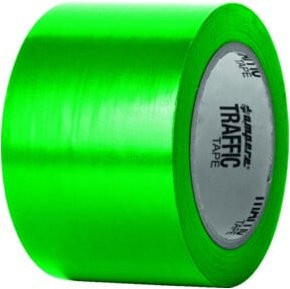 A.M.P.E.R.E. Absperrband Traffic Tape in Grün, Breite: 75 mm, Länge: 33 m, Dicke: 0,15 mm - Bild 1