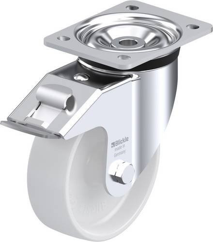 Blickle Lenkrolle LK-PO 150G-FI mit Feststeller, verzinkt, silber, Rad-Durchmesser: 15 cm, Tragfähigkeit: 400 kg - Bild 1