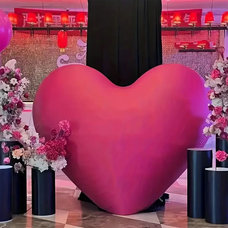 Loha Party Herzförmiger Folienballon in Pink oder Rot, 60 Zoll (152,4 cm) für Geburtstag, Valentinstag und Hochzeit - Bild 3