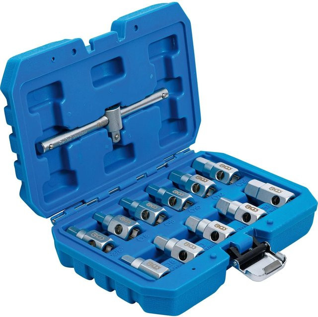 BGS Universal Öldienst Schlüssel Satz 12-teilig 3/8 Zoll in Blau - Bild 1