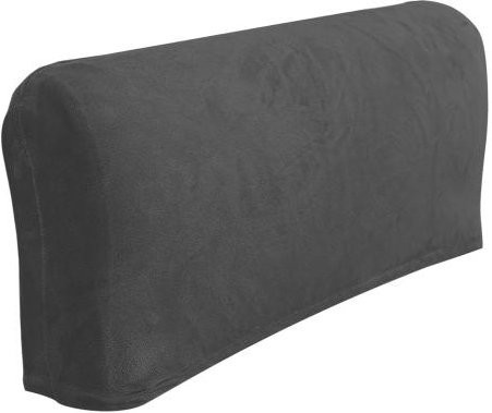 Aatshovb Rückenlehnenbezug für Bürostühle und Gaming-Stühle, elastischer Schutzbezug aus Samt und Polyester, grau - Bild 1