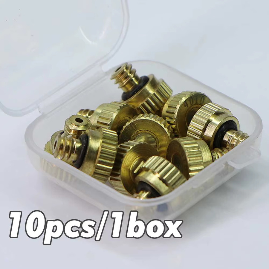 MUCIAKIE Messing-Nebeldüsen für Gartenbewässerung und Kühlsysteme, Gold, 0,1–1,0 mm, 3/16 Zoll UNC10-24 - Bild 3