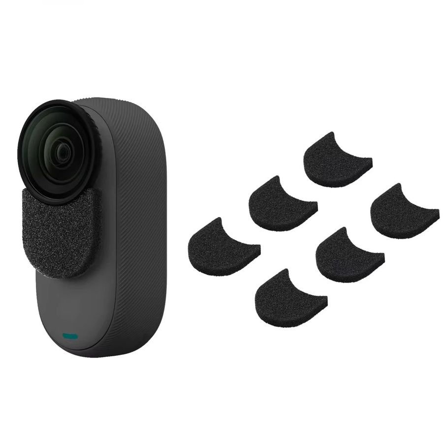 Flymile 6-teiliges Mikrofon-Windmuff-Set aus winddichter Baumwolle für Insta360 GO 3 und Insta360 GO 3S in Schwarz - Bild 2